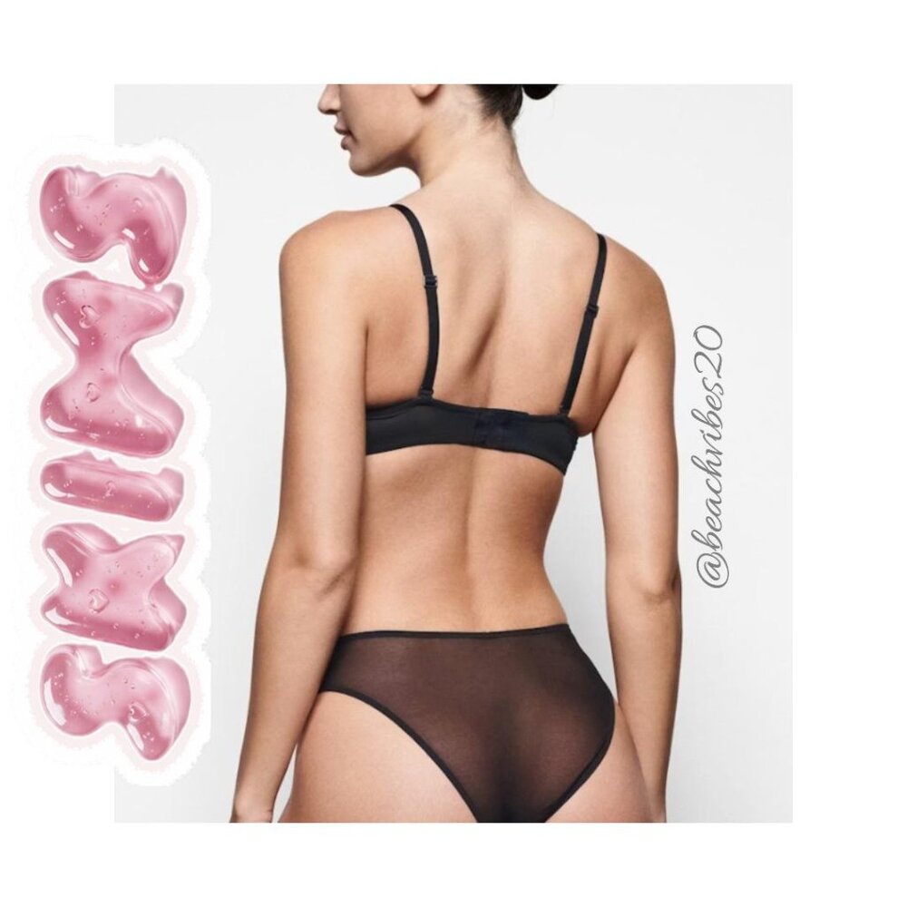SKIMS Ultra Fine Mesh Strapless Bra Onyx 34F(DDD) NWT - Picture 8 of 10